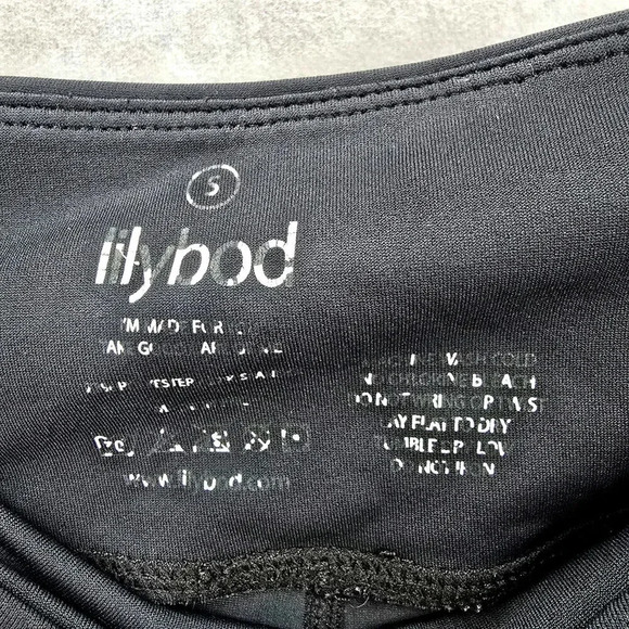 Lilybod Black White Geometric Stripe Cropped Active Legging Pant Bottom Small - Picture 6 of 6